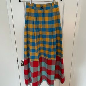 Mara Hoffman plaid skirt